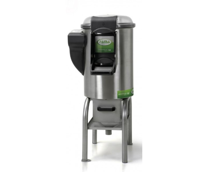 FAMA Pelapatate Elettrico da Pavimento Alto FP111 - Capacità di Carico Kg 10 - Produzione 300 Kg/ora - Durata Ciclo di Pulitura: 90-120 sec - Trifase