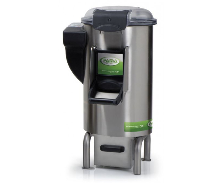 FAMA Pelapatate Elettrico da Pavimento FP103 - Capacità di Carico Kg 18 - Produzione 500 Kg/ora - Durata Ciclo di Pulitura: 120-150 sec - Trifase