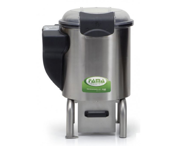 FAMA Puliscicozze Elettrico da Pavimento FPC302 - Capacità di Carico Kg 5 - Produzione 75 Kg/ora - Durata Ciclo di Pulitura: 90-120 sec - Monofase