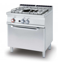 LOTUS PAF-78G Cucina a Gas 1 Fuoco – Paellero – Potenza kW 18,80 - Forno a gas statico GN 2/1 - Prof. Serie 700 - Dim. 800(L)x705(P)x900(H) mm - Linea SUPERLOTUS