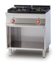 LOTUS PC2-78G Cucina a Gas 2 Fuochi con Vano a Giorno – Potenza kW 17,0 - Prof. Serie 700 - Dim. 800(L)x705(P)x900(H) mm - Linea SUPERLOTUS