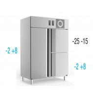 FRIULINOX CUBE ARF105/35 Armadio Combinato Frigo/Congelatore Gastronomia Inox 304 - 1 Porta e 2 Sportelli - 1400 Lt GN 2/1 - Temp. Pos/Neg (-2° +8°C) (-25° -15°C)  - Refr. Ventilata 