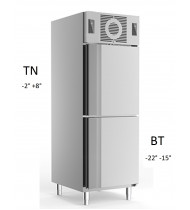 FRIULINOX CUBE ARF35/35 Armadio Combinato Frigo/Congelatore Gastronomia Inox 304 - 2 Sportelli - 700 Lt GN 2/1 - Temp. Pos/Neg (-2° +8°C) (-25° -15°C)  - Refr. Ventilata 