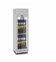 LONGONI VITRA 6511-XL Vetrina Refrigerata Espositiva per 120 Bottiglie Vino - 1 Lato Vetro - Temp. +4 / +18 °C - Refrig. Ventilata - 3 Ripiani - Display Touch da 2,8”