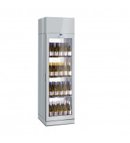 LONGONI VITRA 6512-XL Vetrina Refrigerata Espositiva per 120 Bottiglie Vino - 2 Lati Vetro - Temp. +4 / +18 °C - Refrig. Ventilata - 3 Ripiani - Display Touch da 2,8”