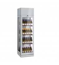 LONGONI VITRA 6513-XL Vetrina Refrigerata Espositiva per 120 Bottiglie Vino - 3 Lati Vetro - Temp. +4 / +18 °C - Refrig. Ventilata - 3 Ripiani - Display Touch da 2,8”