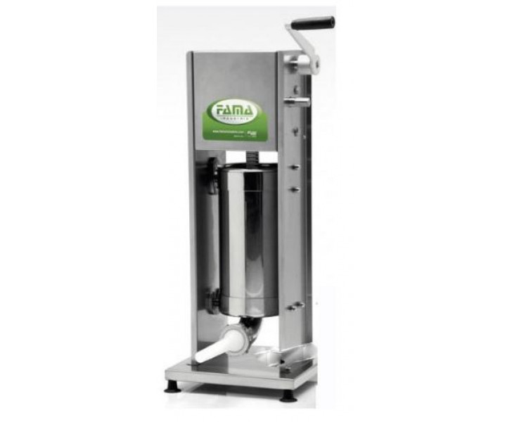 Fama L14 Insaccatrice Manuale Verticale Inox 2 Velocità FIN104 - Capacità Cilindro Lt 14 - Diametro Cilindro mm 198 - Lunghezza mm 480