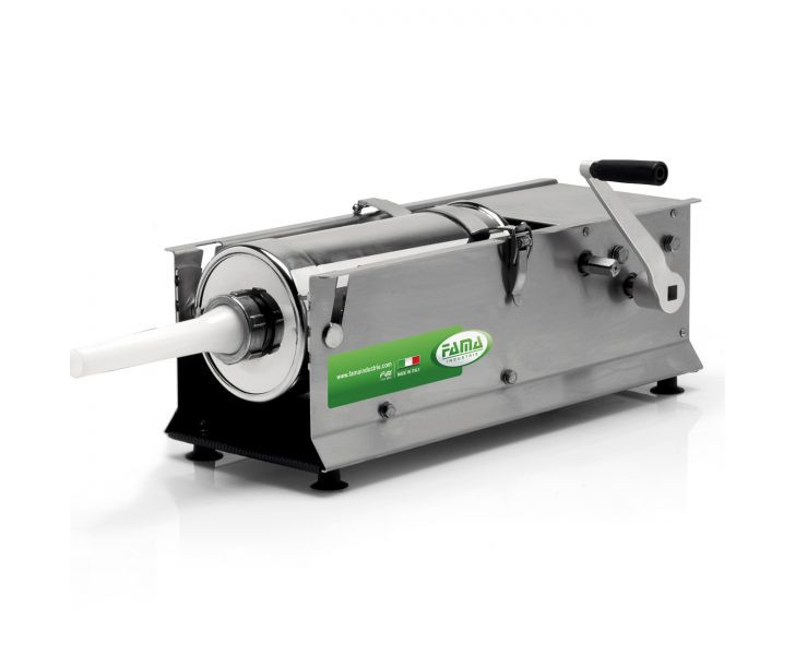 Fama L7 Insaccatrice Manuale Orizzontale Inox 2 Velocità FIN101 - Capacità Cilindro Lt 7 - Diametro Cilindro mm 156 - Lunghezza mm 320
