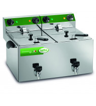 FAMA Friggitrice Snack Elettrica da Banco Professionale MFR280R - Vasca Doppia da 8+8 Litri