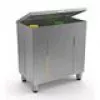 CONTENITORE DETERGENTI IN ACCIAIO CARICAMENTO DALL'ALTO E VISUALIZZAZIONE QUANTITA'. 2 TANICHE DA 10 KG. DIM. mm 415x250x440H  