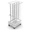 CARRELLO CON STRUTTURA PORTAPIATTI E BACINELLA RACCOGLIGOCCE - 60 PIATTI  Ø 310 mm - DIM. mm 470x700x1725H ↨ 60. Codice NKP201 