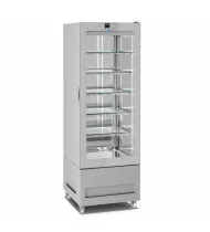 LONGONI VITRA 6111L Vetrina Frigorifera Gelateria 1 Lato Vetro 450 Lt - Temp. -15 -24 °C - Refrig. Statica - No-Fog System - Display Touch - 5 Griglie Refrigerate