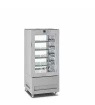 LONGONI VITRA 6112-S Vetrina Frigorifera Gelateria 2 Lati Vetro 300 Lt - Temp. -15 -24 °C - Refrig. Statica - No-Fog System - Display Touch - 4 Griglie Refrigerate