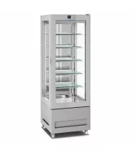 LONGONI VITRA 6113-L Vetrina Frigorifera Gelateria 3 Lati Vetro 450 Lt - Temp. -15 -24 °C - Refrig. Statica - No-Fog System - Display Touch - 5 Griglie Refrigerate