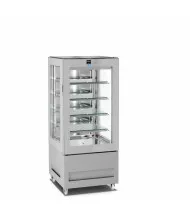 LONGONI VITRA 6113-S Vetrina Frigorifera Gelateria 3 Lati Vetro 300 Lt - Temp. -15 -24 °C - Refrig. Statica - No-Fog System - Display Touch - 4 Griglie Refrigerate