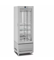 LONGONI VITRA 6711-L Vetrina Frigo Frollatura Carne 1 Lato Vetro 450 Lt - Temp. 0 / +4°C - Refrig. Ventilata - 3 Ripiani in Vetro e Doppia Ganciera - Display Touch