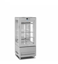 LONGONI VITRA 6713-S Vetrina Frigo Frollatura Carne 3 Lati Vetro 300 Lt - Temp. 0 / +4°C - Refrig. Ventilata - 2 Ripiani in Vetro e Doppia Ganciera - Display Touch