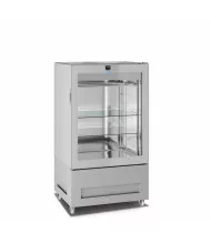 LONGONI VITRA 8711-S Vetrina Frigo Frollatura Carne 1 Lato Vetro 450 Lt - Temp. 0 / +4°C - Refrig. Ventilata - 2 Ripiani in Vetro e Doppia Ganciera - Display Touch