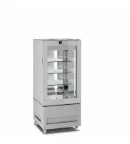 LONGONI VITRA 6211-S Vetrina Frigorifera Pasticceria 1 Lato Vetro 300 Lt - Temp. +2 / +10°C - Refrig. Statica - Display Touch - 3 Ripiani in Vetro