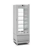 LONGONI VITRA 6212-L Vetrina Frigorifera Pasticceria 2 Lati Vetro 450 Lt - Temp. +2 / +10°C - Refrig. Statica - Display Touch - 5 Ripiani in Vetro