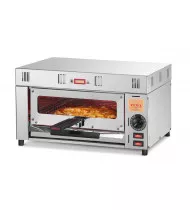 VEMA Fornetto Pizza Elettrico - 1 Camera in Acciaio Inox con Finestra in Vetroceramica
