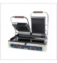 FABA Piastra in Vetroceramica Doppia Piani Inferiori Lisci e Superiori Rigati DVR - Superficie di Cottura Utile 550x300 mm