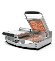 SPIDOCOOK Piastra in Vetroceramica Doppia con Piani Lisci Trasparenti SP020PT - Comandi Manuali 