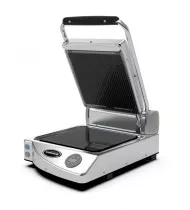 SPIDOCOOK Piastra in Vetroceramica Singola con Piano Inferiore Liscio e Superiore Rigato SP010ER - Comandi Digitali