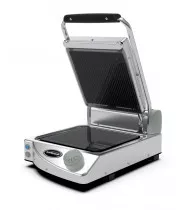 SPIDOCOOK Piastra in Vetroceramica Singola con Piano Inferiore Liscio e Superiore Rigato SP010PR - Comandi Manuali 