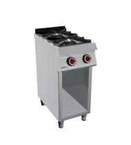 OFFCAR Cucina a Gas - 2 Fuochi con Vano a Giorno - Prof. Serie 700 - Dim. 400(L)x730(P)x900(H) mm - Linea EVOLVE