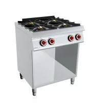 OFFCAR  Cucina Professionale a Gas - 4 Fuochi con Vano a Giorno - profondità serie 700 - Linea EVOLVE