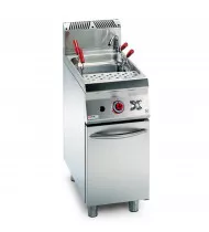 OFFCAR Cuocipasta a Gas - 1 Vasca Litri 30 - Prof. Serie 700 - Dim. 400(L)x730(P)x900(H) mm - Linea STILE