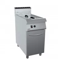 OFFCAR Friggitrice a Gas su Mobile con Porta 90FRG22 - 1 Vasca Litri 21 - Potenza kW 21 - Prof. Serie 990 - Dim. 450(L)x900(P)x900(H) mm - Linea STILE