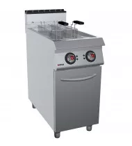 OFFCAR Friggitrice Elettrica su Mobile con Porta 90FRE16 - 2 Vasche Litri 8+8 - Potenza kW 14 - Prof. Serie 990 - Dim. 450(L)x900(P)x900(H) mm - Linea STILE
